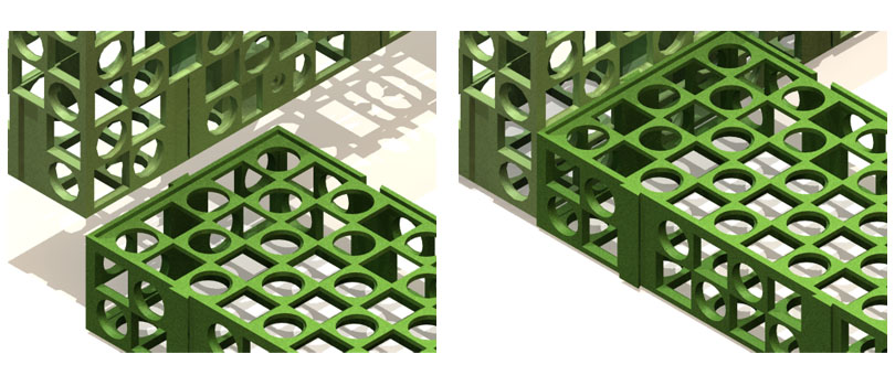 Eco Blocks feature, Interlocking Mechanism